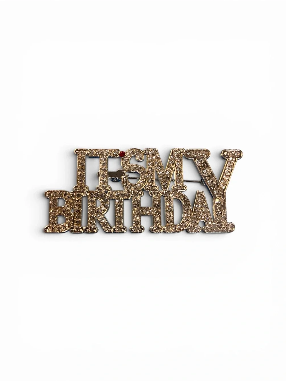 Glitter 'It's My Birthday' Decorative Brooch